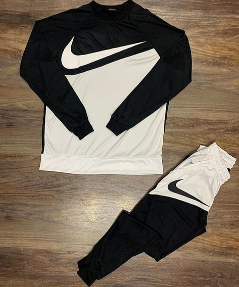 conjunto nike blanco y negro