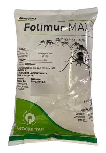 Hormiguicida Veneno Hormiga Polvo Folimur 1 Kg Rapida Acción