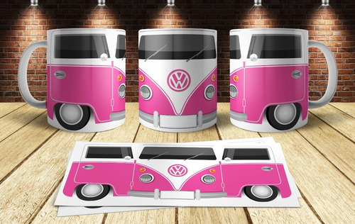 7 Plantillas Sublimar Tazas Combi Png + Mockup