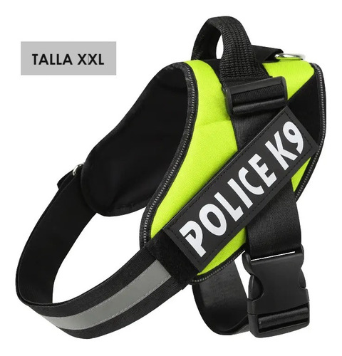 Arnes Pechera Para Perro Regulable Police K9 -talla Xxl