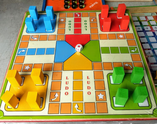 Jogo Ludo - Jogo De Tabuleiro De Madeira - Lindo