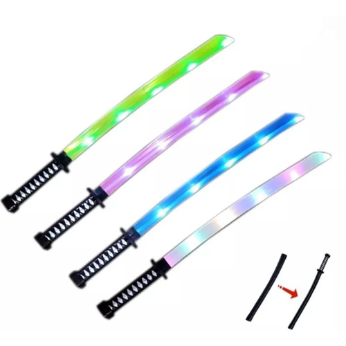 Espada Sable Ninja Con Luces Y Pilas 72cm Juguete Niños 