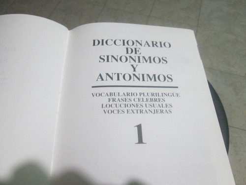 Diccionario De Sinónimos Y Antónimos Vocabulario Plurilingüe