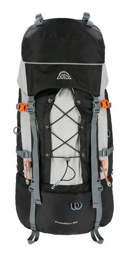 Mochila Expedición Expedition 90 Litros Black Orange Doite