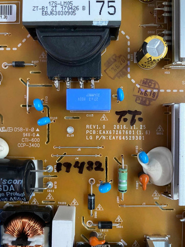 Tarjeta Fuente Para Tv. Lg Mod.43uj6560-uf (Usado)
