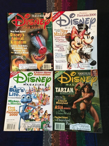 Revistas. 4 Disney Magazine. Importadas Usa. De Colección.