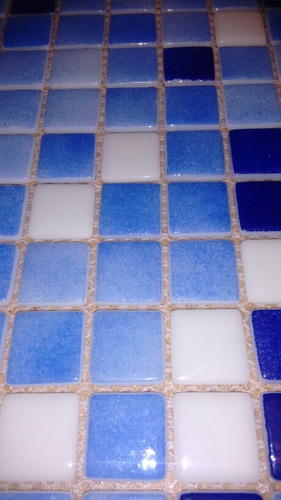 Imagen 4 de 6 de Venecita Mix Celeste, Azul Y Bco Calidad Premium 2,5x2,5 Xm2