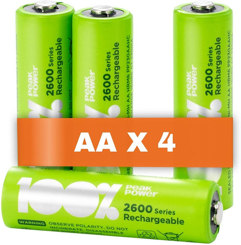 Baterias Pilas Aa Peakpower 2300mah Recargables