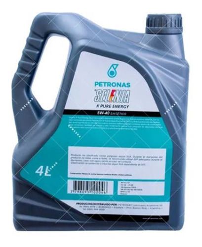Aceite Selenia K Pure E 5w40 Fiat Palio Nvo 1.4 Evo 4l