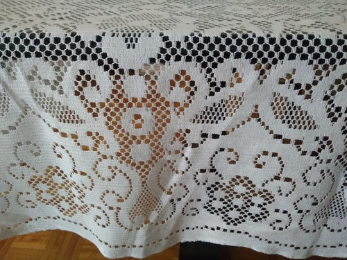 Mantel De Encaje Blanco Blanco Fantasía (Usado)