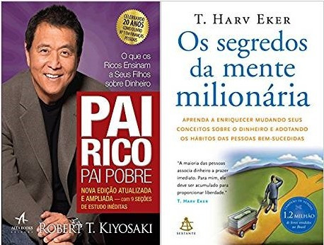 Kit Livros Pai Rico Pai Pobre + Segredos Mente Milionária