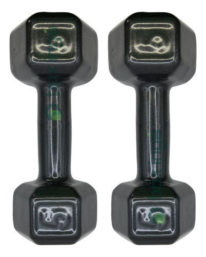 Kit Halteres Sextavados Emborrachados - Pares De 1 A 5 Kg