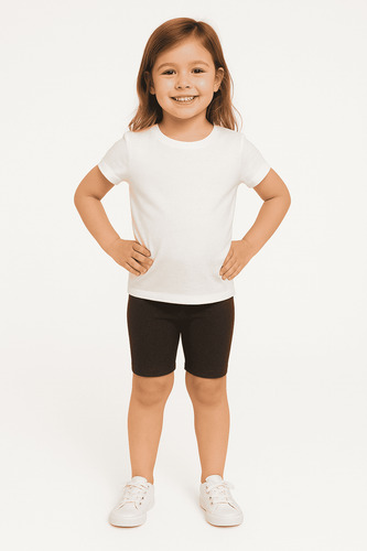 Kit 5 Bermuda Shorts Jeans Cotton Infantil Menina Tam 1 A 16