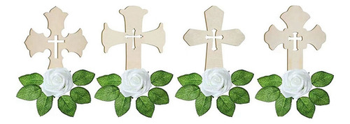 Cruces De Madera De Pie For Manualidades Con Base, 16 Unida