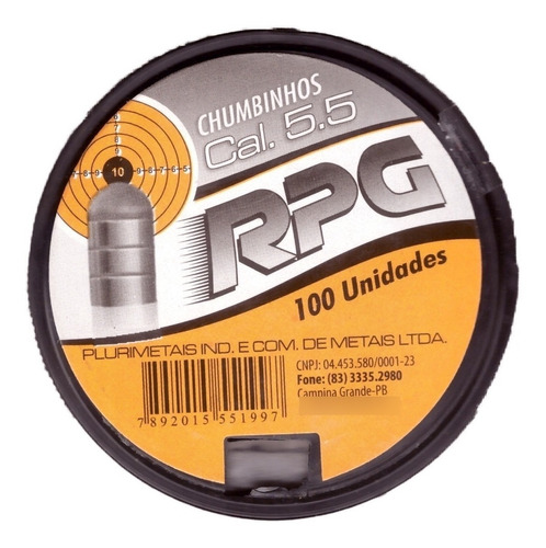 5 Cx Chumbinho Rpg 5.5 Mm Pcp Power Rhino 1,77 G 500 Un