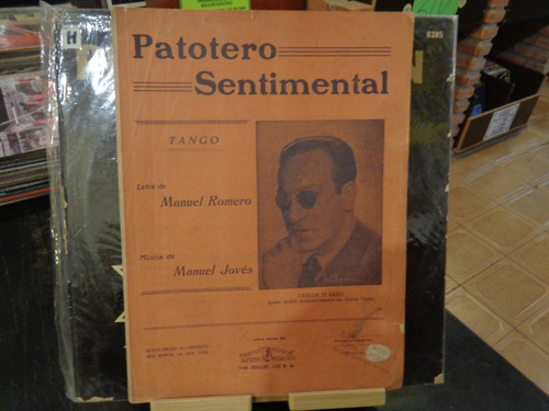 Partitura Tango Romero Jovés Sarli Patotero Sentimental N