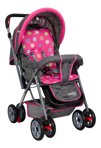 Carriola de paseo Trendy Kids Sonic rosa con chasis color gris