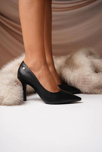 Zapatos Stilettos Negros Con Taco Aguja