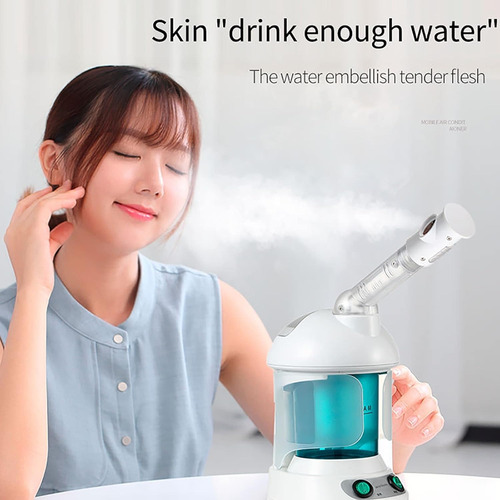 Vaporizador Facial Portatil Ozono Iones Limpieza Profesional Blanco