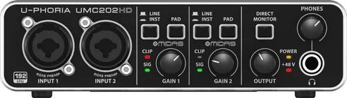 comprar Interface Grabación Usb Midi Behringer Umc 204 Hd 192 Khz