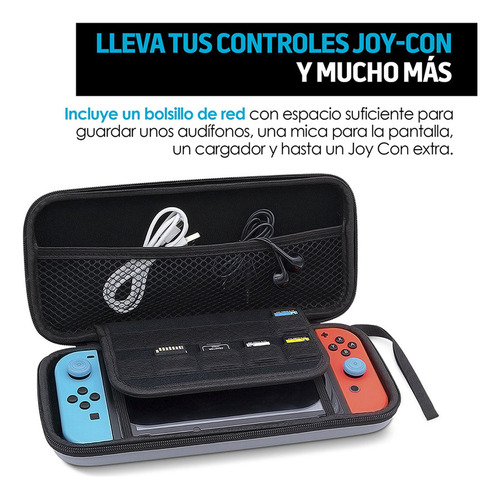 Funda Rígida Para Nintendo Switch Oled Protector Retro Nes Gris