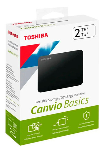 Disco Duro Externo Toshiba Canvio Basic, 2tb, Usb 3.0, 2.5 ,