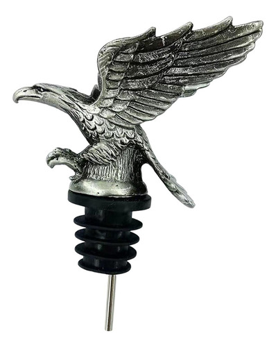 Tapón Vertedor De Vino Con Cabeza De Águila 8cmx11cm, Bronce