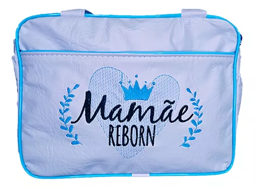 Bebe Reborn Príncipe C/ Bolsa Maternidade Azul Azul Azul Azu