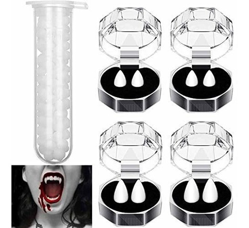 Omaky 4 Tallas Vampire Fangs Falso Dientes Con 11599