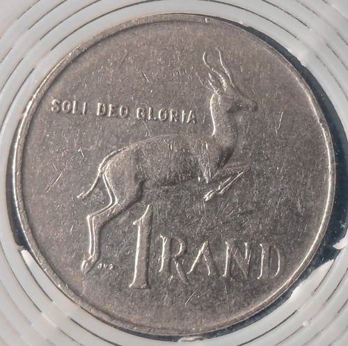 Sudafrica Moneda De Un Rand Año 1989 Fauna