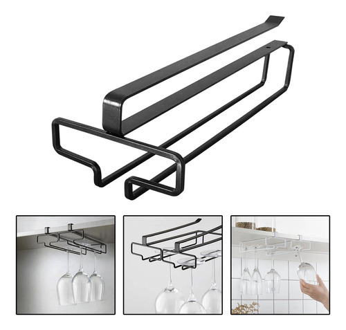 Soporte Para Copas De Vino De 2 Filas, Colgador De