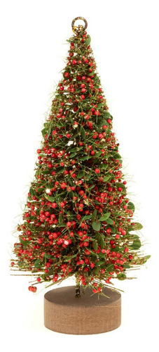 Arvore Natal Pinheiro 22cm Mini Pe Madeira Decoracao Enfeite