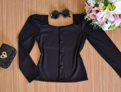 Imagem 8 de 8 de Roupa Infantil Blusa Menina Manga Princesa Minidiva Novidade