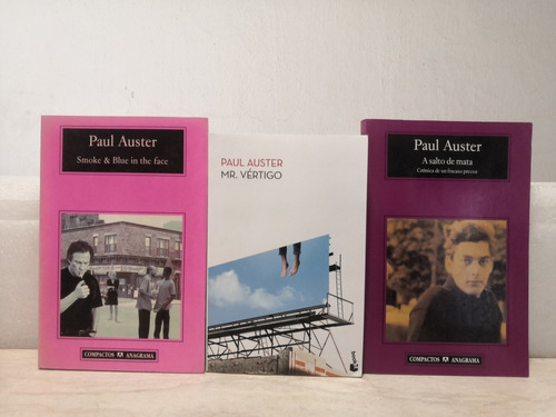 Libros. Tres Ejemplares De Paul Auster.