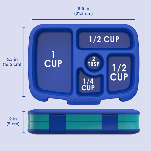Caja De Almuerzo Bento Kids, Bentgo, 5 Compartimentos, Shark