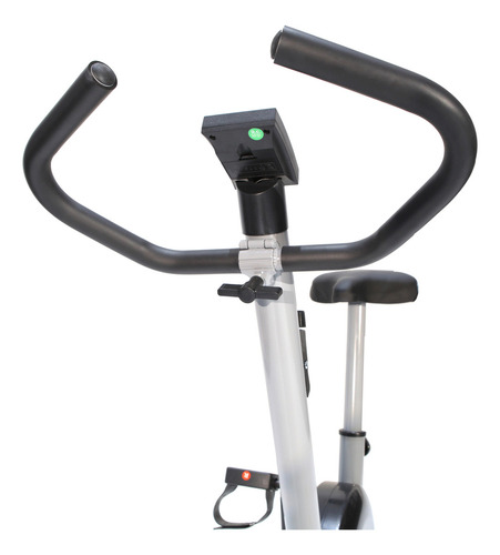 Bicicleta Ergométrica Vertical Preta E Cinza Residencial Cor Preto/Cinza