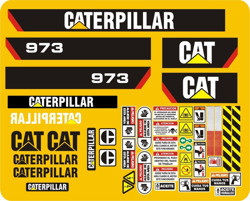 Calcomanías Para Caterpillar 973 Opción 2