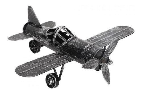 Biplano De Hierro Forjado Modelo De Avión Vintage Para Des