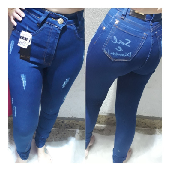 calça jeans feminina sal e pimenta