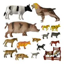Comprar Kit Animais Brinquedo Com Cerca Fazendinha 15 Animais