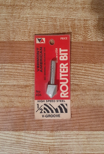 Mecha Grabado Router Bit Vastago 1/4 - V-groove 1/2 Nro 435