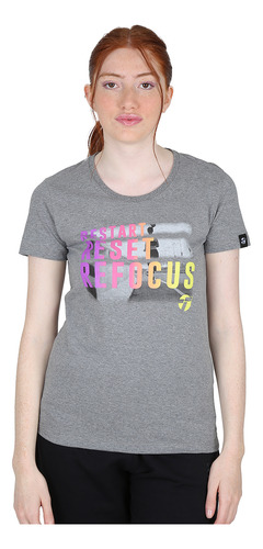 Remera Urbana Topper Gtw Restart Mujer En Gris | Moov