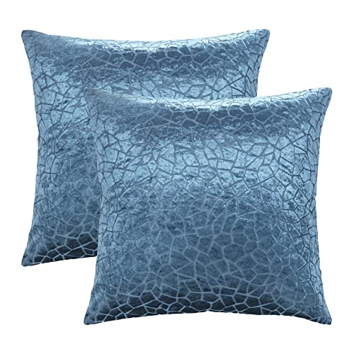 Fundas De Almohada Azules Patrón Irregular, Fundas Dec...