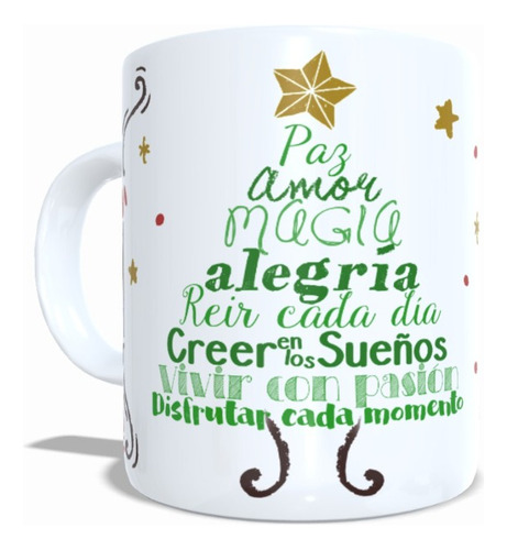 Tazon Taza Personalizada - Feliz Navidad Familia Año Nuevo 