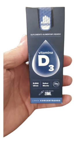 Vitamina D3 8.000 Ui Sabor Menta Moderação 20 Ml
