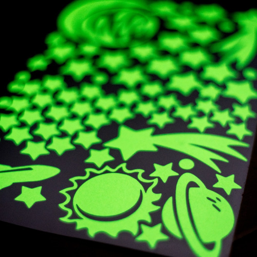 Imagen 5 de 6 de Estrellas Fluorescentes Vinilo Decorativo Infantil, Brillan
