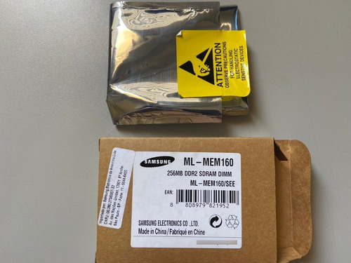 Imagem 2 de 3 de Memoria Ml-mem160 Impresssora Samsung 256mb Ddr2 Sdram Dimm