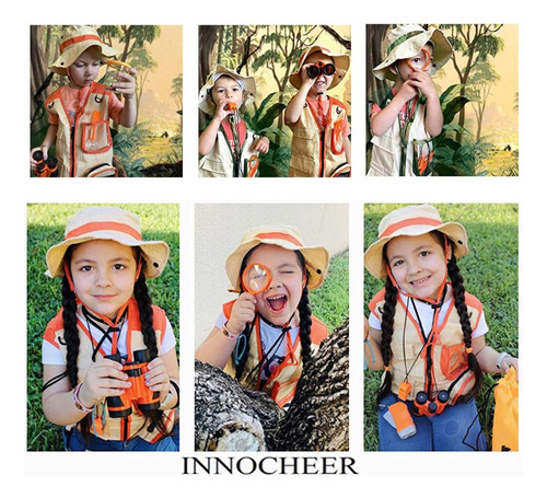 Kit Explorador Al Aire Libre Para Niños, Juego De Chaleco Y Sombrero, Kit De Explorador, Juego De Rol, Cosplay Para Explorador De Insectos, Zookeeper