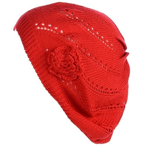 Gorros Sombreros Y Boinas De Punto Rojo Talla Única