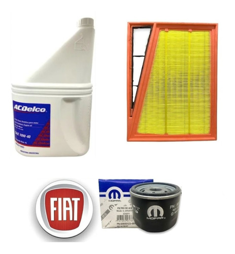 Kit Service Aceite + Filtros Originales Fiat Argo Cronos 1.3